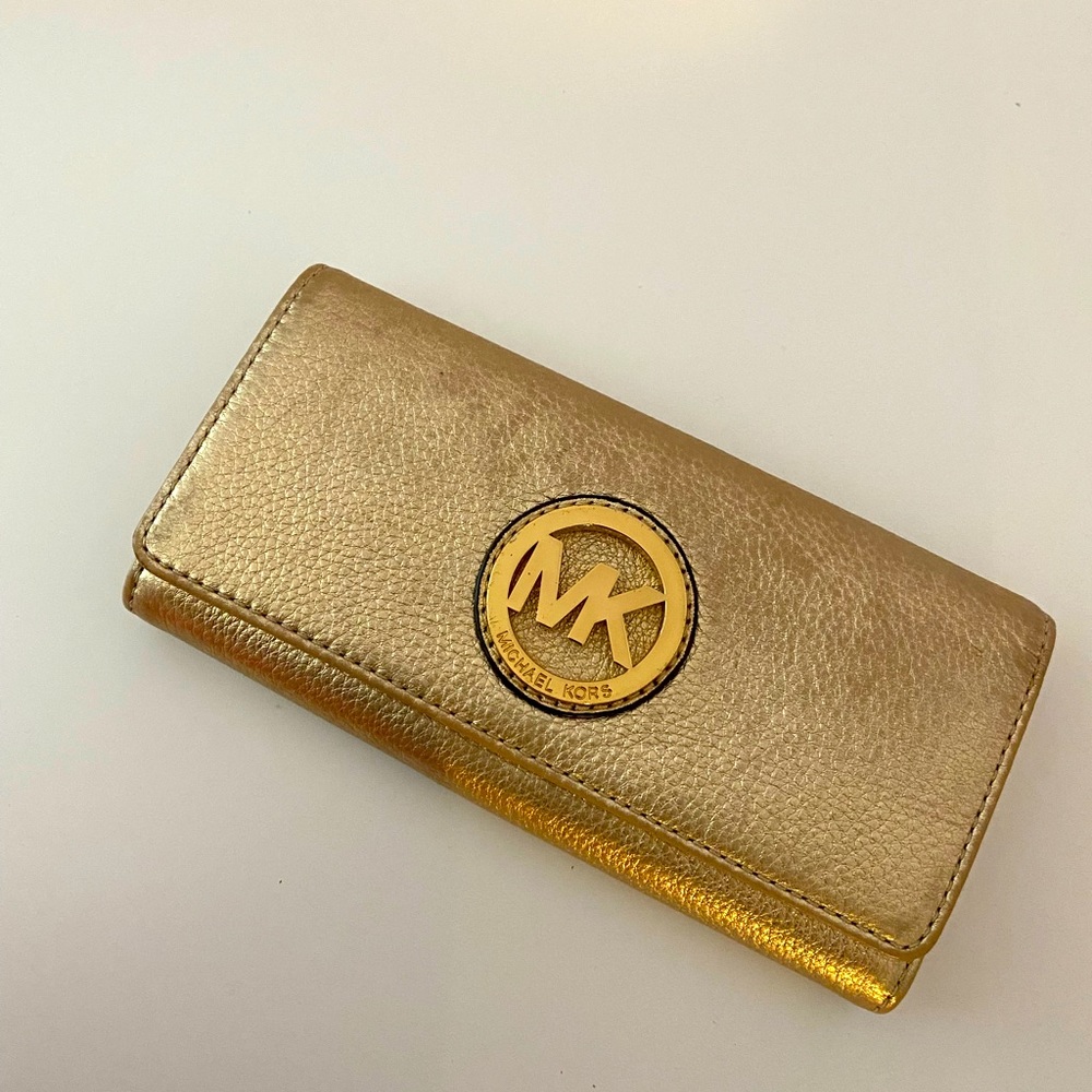 Michael Kors gold wallet